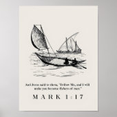 Fishers of Men Poster, Christian Wall Art, Bible  ポスター (正面)