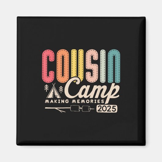 Fishes Camp Crew 2025 Making Memories Family Vacat マグネット (正面)