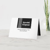 FISHES - Groomsman – 黒と銀のチェック 招待状 (裏面)