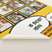 Fishes Photo Collageのクールモダンおもしろい漫画 シェルパブランケット (3/4)