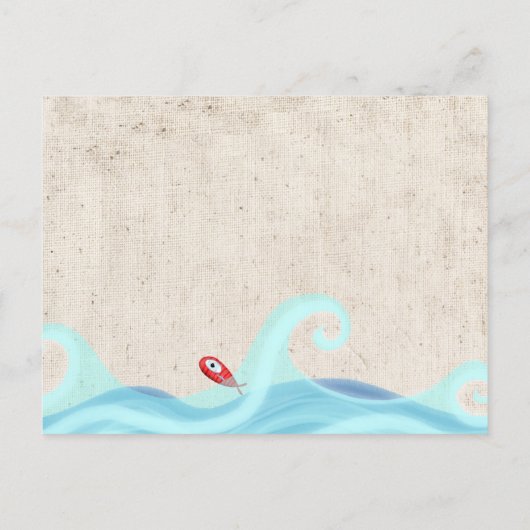 Fishes Surfing Waves ポストカード (裏面)