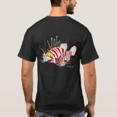 FishfryはミノカサゴのTシャツを設計します Tシャツ (裏面)