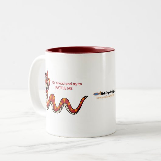 Fishfryはラトラーの二色のコーヒー・マグを設計します ツートーンマグカップ (正面左)