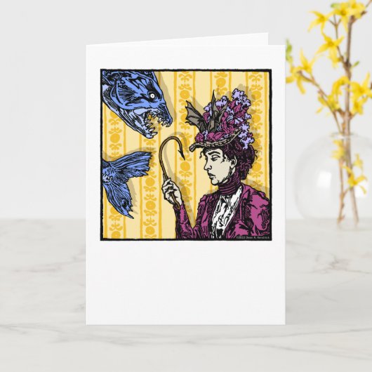 Fishhook - Blank Inside Pop Goth Nightmare  カード (黄色い花)