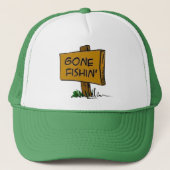 Fishinおもしろいロゴがなくなっユーモアのあるたおもしろい キャップ (正面)