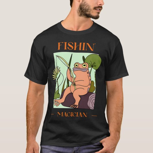 FISHIN' MAGICIAN カエルデザイン Tシャツ (正面)