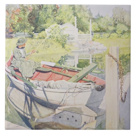 Fishing 1909年 タイル (正面)