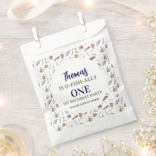 Fishing 1st Birthday O-Fish-Ally One パーティー フェイバーバッグ