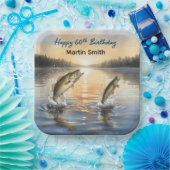 Fishing 60th birthday 60th birthday ペーパープレート (パーティー)