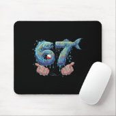 Fishing 67 Six Seven Funny Gen Alpha Meme Drip マウスパッド (マウス)
