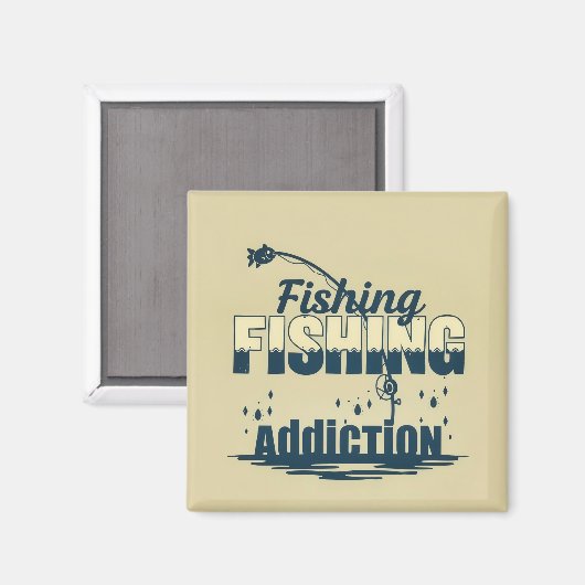 : Fishing Addiction マグネット (正面/裏面)