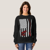 Fishing American Flag Bass Fishing スウェットシャツ (正面フル)