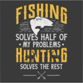 FISHING AND HUNTING シール (正面)