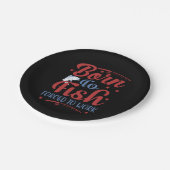 Fishing Art Born To Fish ペーパープレート (アングル)