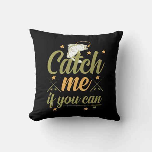 Fishing Art Catch Me If You Can クッション (正面)