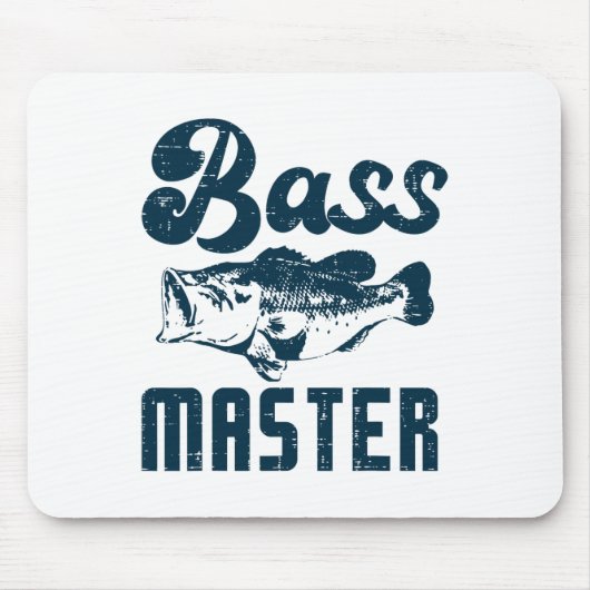 Fishing B Master Funny Largemouth Angler Men Women マウスパッド (正面)