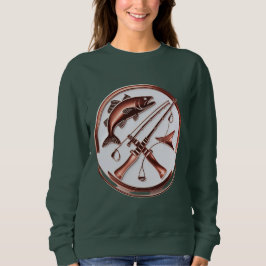 Fishing Badge Design – Women’s Sweatshirt スウェットシャツ