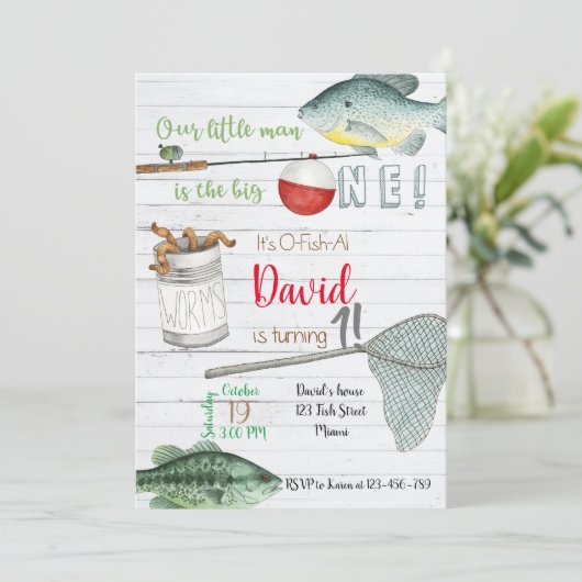 Fishing Birthday Invitation, Fishing Invitation 招待状 (スタンド正面)