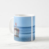 Fishing Boat in Calm Ocean Coffee Mug コーヒーマグカップ (正面左)