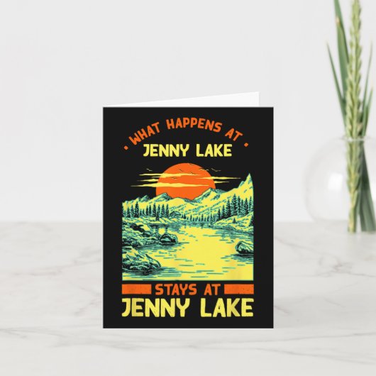 Fishing Boating Camping Lake Vacation Jenny Lake  カード (正面)