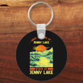 Fishing Boating Camping Lake Vacation Jenny Lake  キーホルダー (正面)