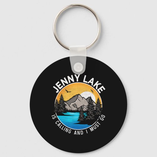 Fishing Boating Camping - Lakeview Jenny Lake  キーホルダー (正面)