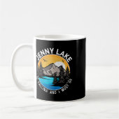 Fishing Boating Camping - Lakeview Jenny Lake コーヒーマグカップ (左)