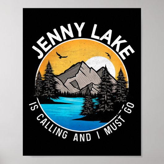 Fishing Boating Camping - Lakeview Jenny Lake  ポスター (正面)