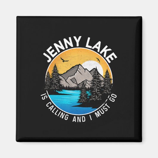 Fishing Boating Camping - Lakeview Jenny Lake  マグネット (正面)