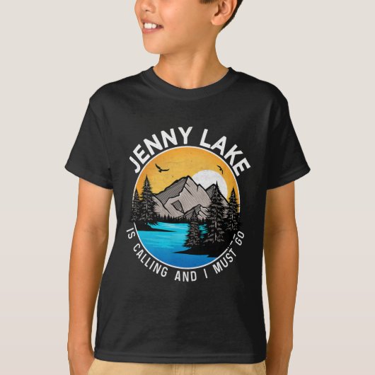 Fishing Boating Camping - Lakeview Jenny Lake  Tシャツ (正面)