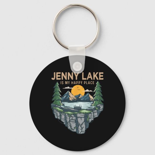 Fishing Boating Camping - My Happy Place Jenny Lak キーホルダー (正面)