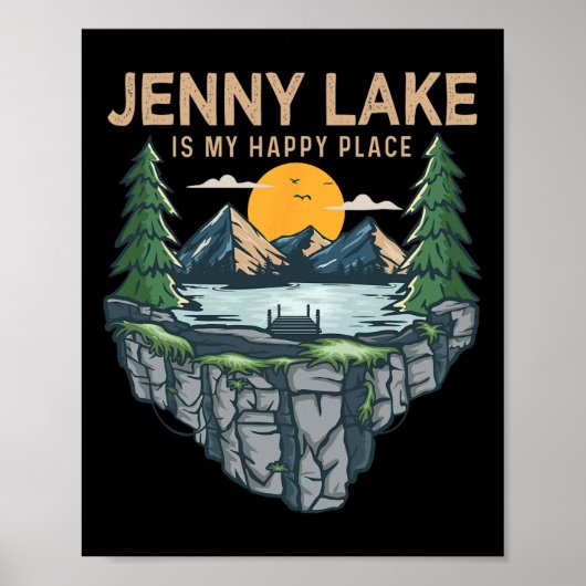 Fishing Boating Camping - My Happy Place Jenny Lak ポスター (正面)