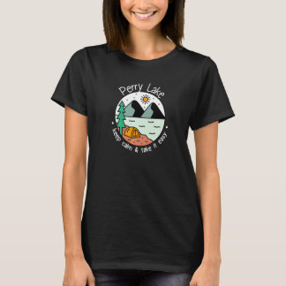 Fishing Boating Camping Take It Easy Perry Lake Tシャツ