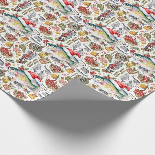 Fishing Christmas  ラッピングペーパー (角)