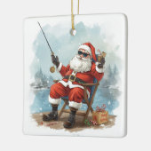 Fishing Christmas Themed  セラミックオーナメント (左)