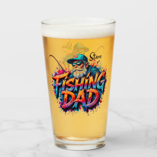 Fishing Dad Fish Graffiti Glass タンブラーグラス