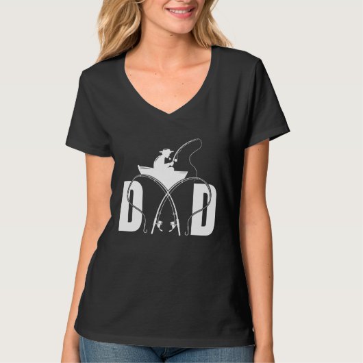 Fishing Dad Fisherman Fisher Fish Catcher Fathers  Tシャツ (正面)