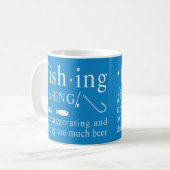 Fishing Definition Beer Exaggeration Hooks  Gift コーヒーマグカップ (正面左)