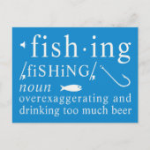 Fishing Definition Beer Exaggeration Hooks  Gift シーズンポストカード (正面)