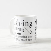 Fishing Definition Beer Exaggeration Hooks Humor コーヒーマグカップ (正面左)