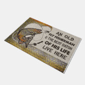 Fishing Doormat, Welcome Mat, Outdoor/Indoor  ドアマット (アングル)