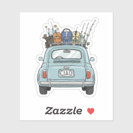 Fishing Fiat Car シール (シート)