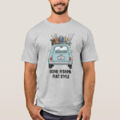 Fishing Fiat Car  Tシャツ (正面)