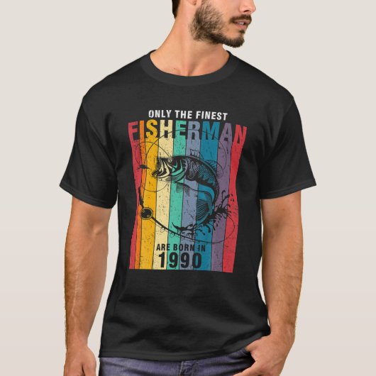 Fishing Fisherman 1990 31St Birthday Vintage 1990 Tシャツ (正面)