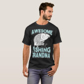 Fishing Fisherman Grandmother Fisher Grandma Mom F Tシャツ (正面フル)