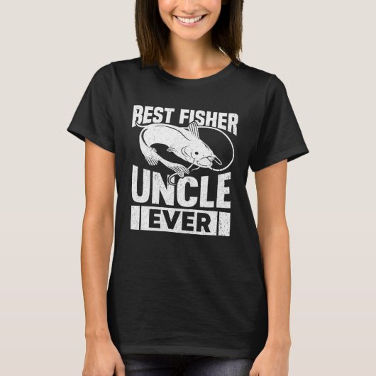 Fishing Fisherman Uncle Fisher Fish Tシャツ (正面)