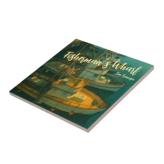 Fishing Fleet at Fisherman’s Wharf, San Francisco タイル (側面)