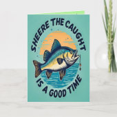 Fishing for Happiness, Folded Greeting Card カード (正面)