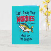 Fishing for Joy on Your Special Day Birthday カード (黄色い花)