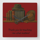 Fishing for Understanding  スクエア壁時計 (正面)